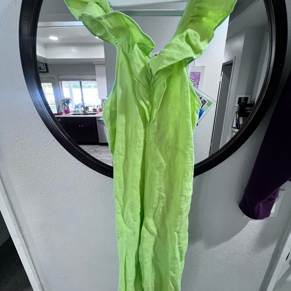 Zara Other - Zara Vibrant Green Sleeveless Jumpsuit
